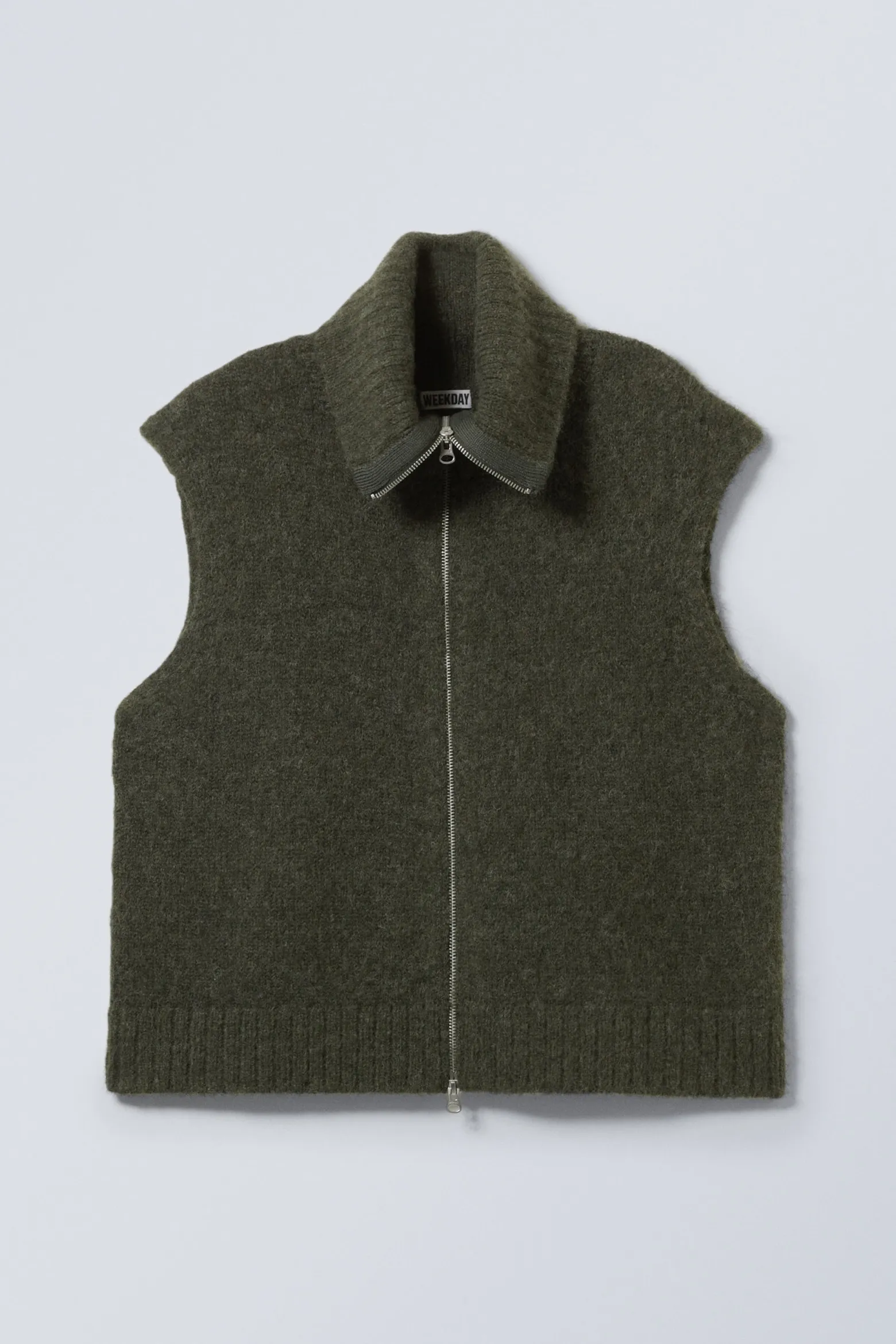 GESTRICKTE ZIP-WESTE|Weekday Clearance