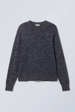 GESTRICKTER GRAPHIC SWEATER|Weekday New