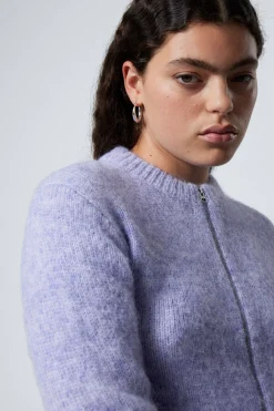 GESTRICKTER ZIP-CARDIGAN MIT SCHMALER PASSFORM|Weekday Clearance