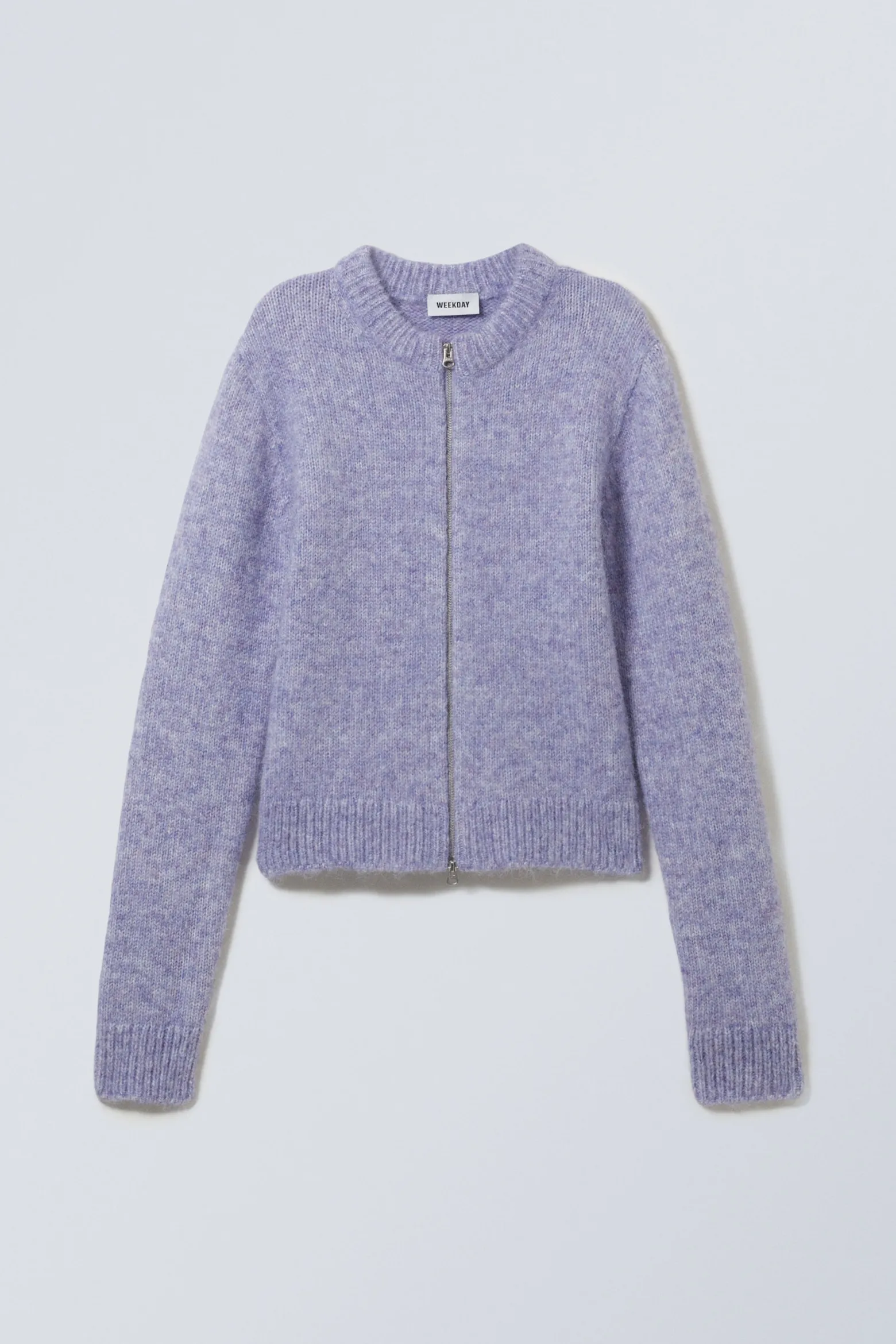 GESTRICKTER ZIP-CARDIGAN MIT SCHMALER PASSFORM|Weekday Clearance