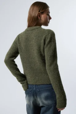 GESTRICKTER ZIP-CARDIGAN MIT SCHMALER PASSFORM|Weekday New