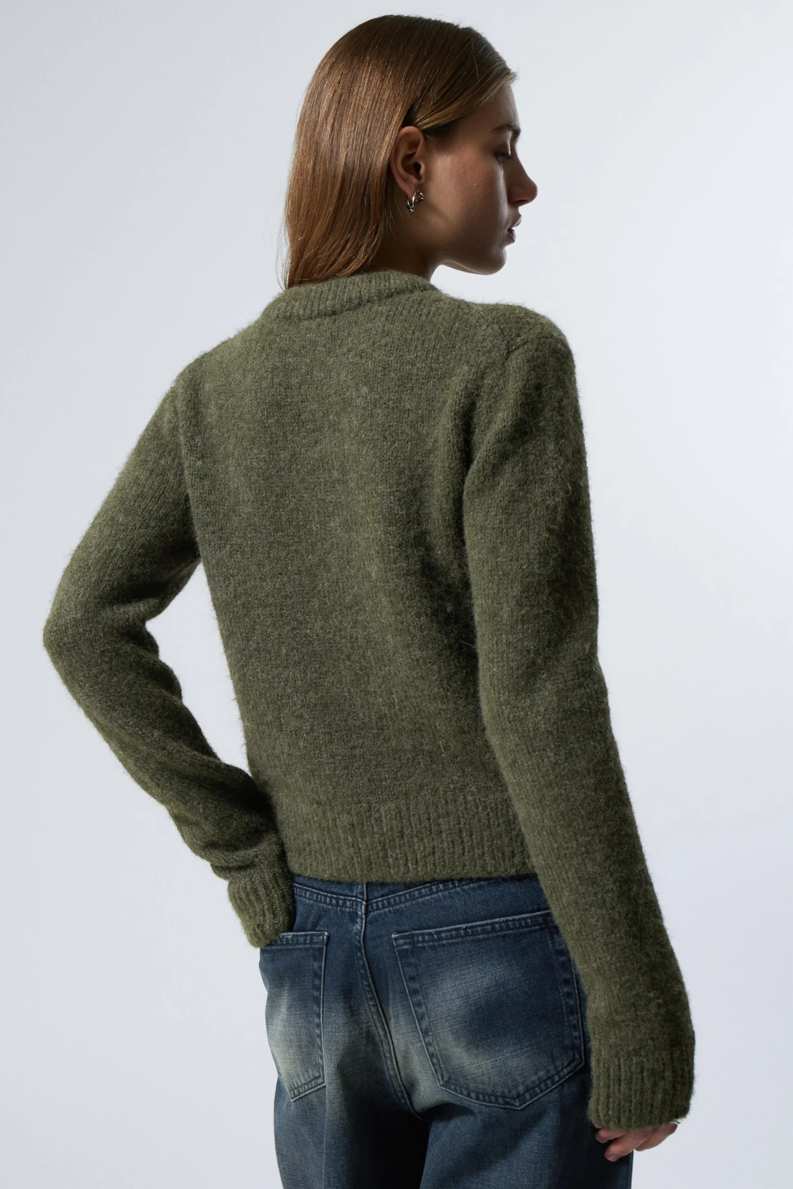 GESTRICKTER ZIP-CARDIGAN MIT SCHMALER PASSFORM|Weekday New