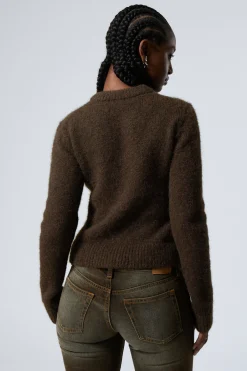GESTRICKTER ZIP-CARDIGAN MIT SCHMALER PASSFORM|Weekday Outlet
