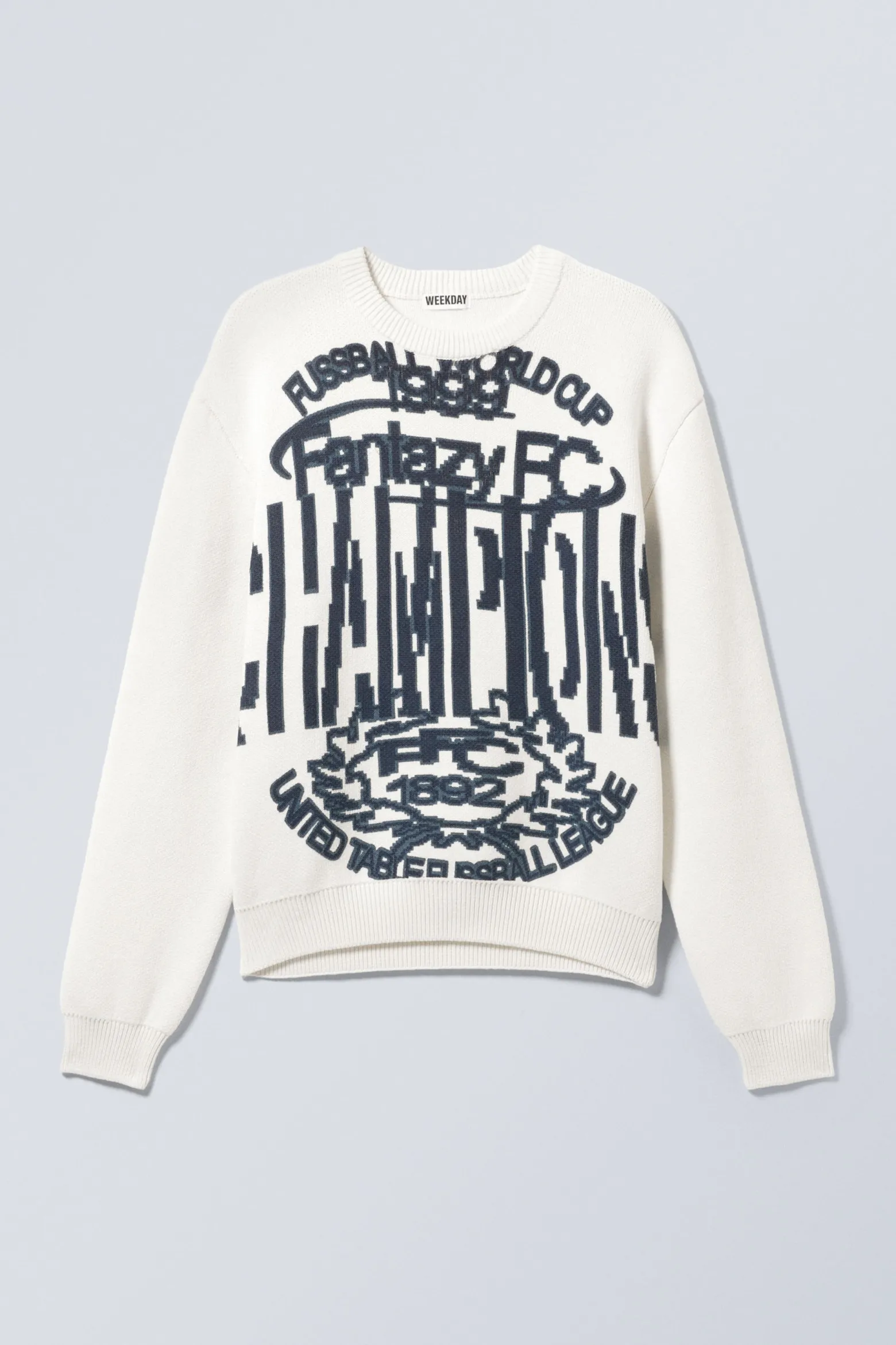 GRAFISCHER JACQUARD-STRICKPULLOVER|Weekday Fashion