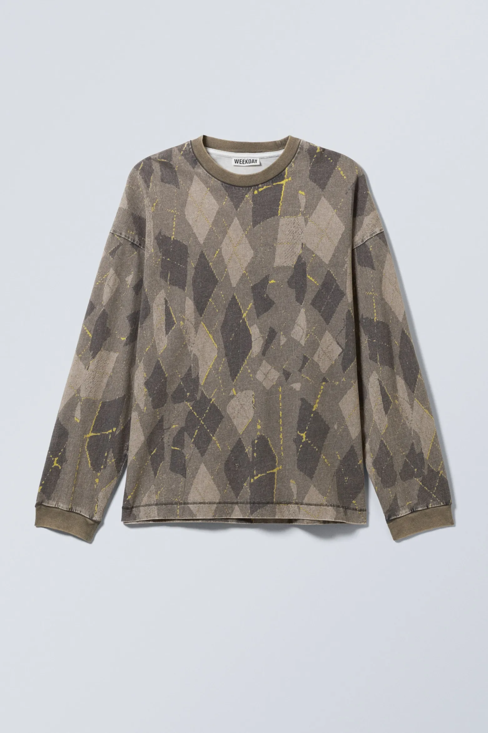 GRAPHIC-LONGSLEEVE MIT LOCKERER PASSFORM|Weekday Cheap