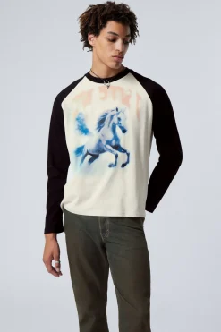 GROSSARTIGES BOXY-LONGSLEEVE MIT RAGLANÄRMELN|Weekday New