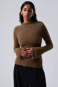HAARIGER PULLOVER MIT STEHKRAGEN|Weekday Clearance