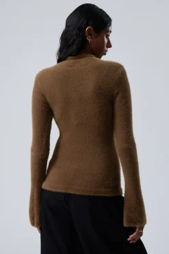 HAARIGER PULLOVER MIT STEHKRAGEN|Weekday Clearance