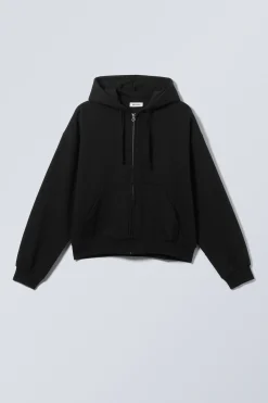 KASTIGER, MITTELSCHWERER HOODIE MIT REISSVERSCHLUSS|Weekday Fashion