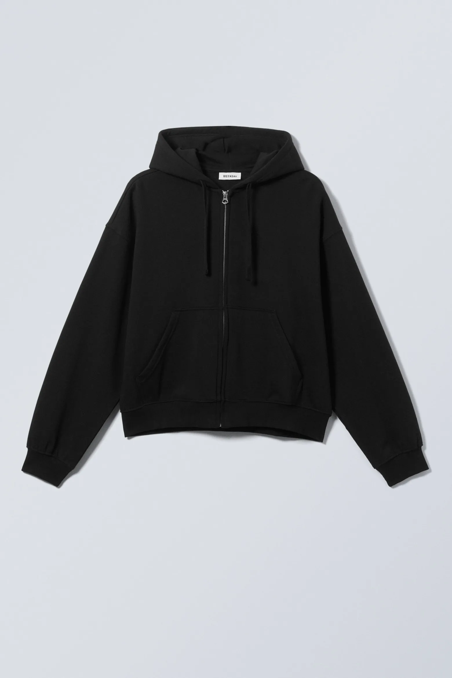 KASTIGER, MITTELSCHWERER HOODIE MIT REISSVERSCHLUSS|Weekday Fashion