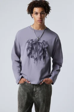 KASTIGES LANGARMSHIRT MIT GRAFIKPRINT|Weekday Store
