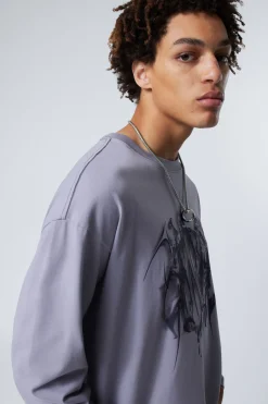 KASTIGES LANGARMSHIRT MIT GRAFIKPRINT|Weekday Store