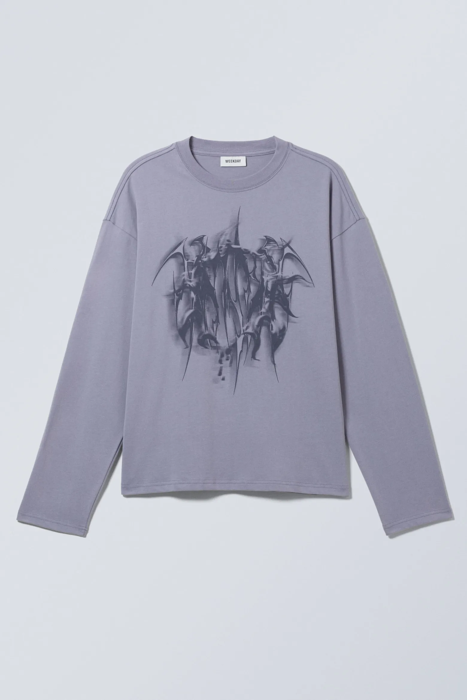KASTIGES LANGARMSHIRT MIT GRAFIKPRINT|Weekday Store