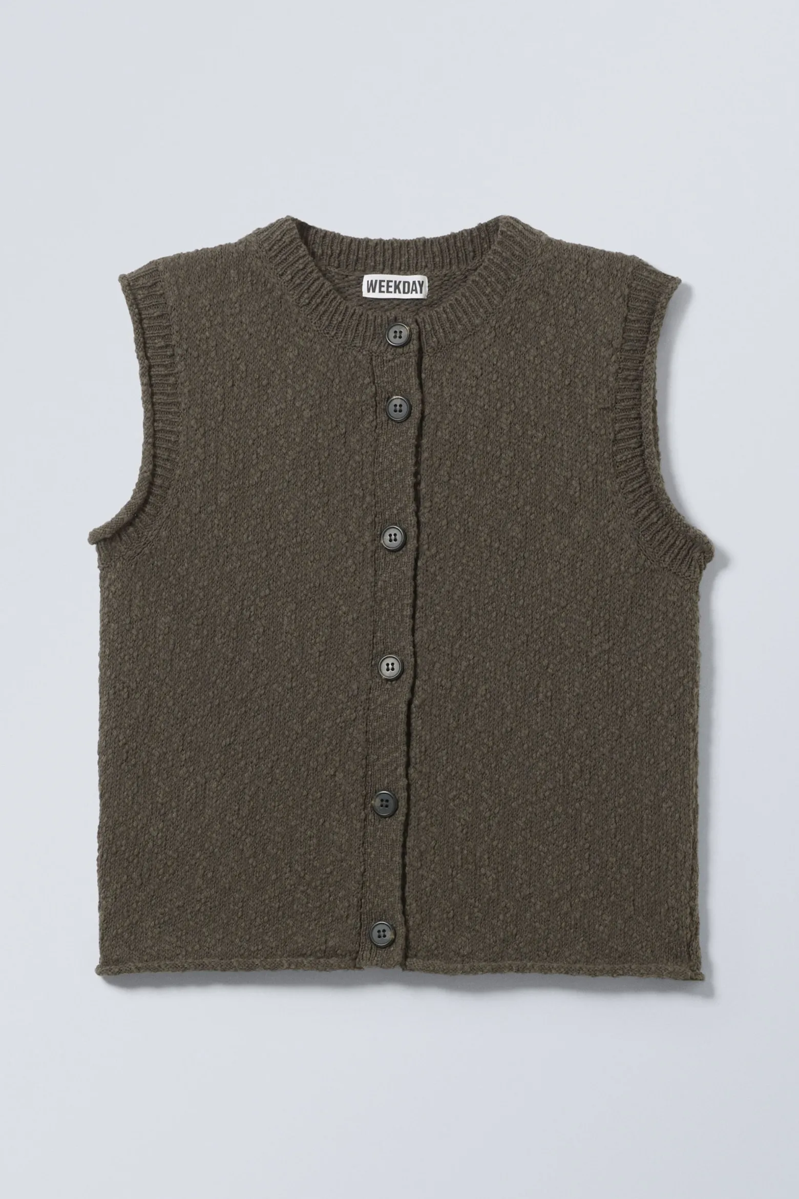 KNITTED SINGLEBREASTED VEST|Weekday Best