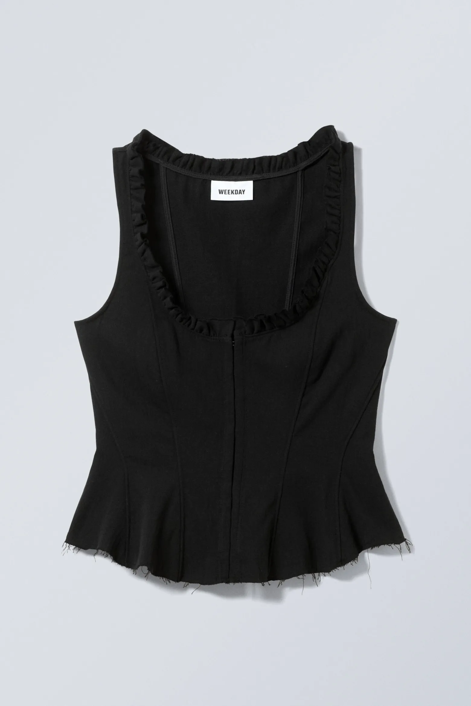 KÖRPERBETONTES TWILL-KORSETTOBERTEIL|Weekday Cheap