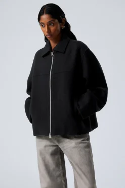 KURZE JACKE AUS WOLLMISCHUNG|Weekday New