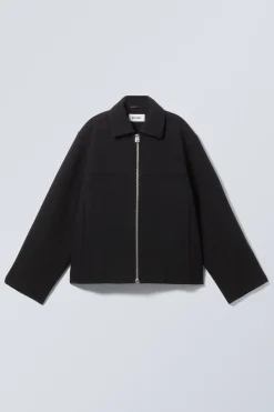 KURZE JACKE AUS WOLLMISCHUNG|Weekday New