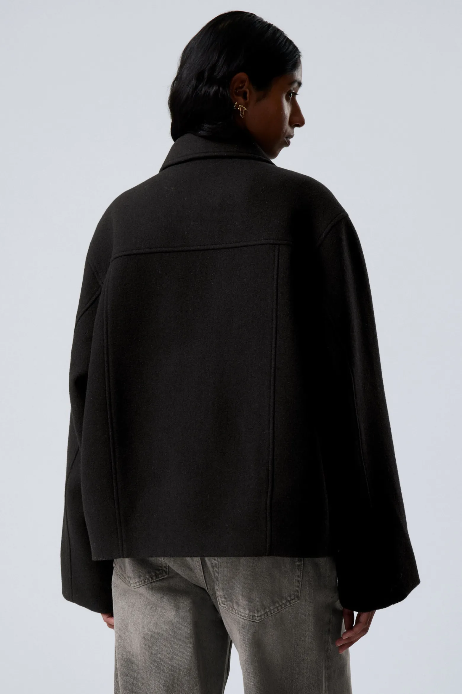 KURZE JACKE AUS WOLLMISCHUNG|Weekday New