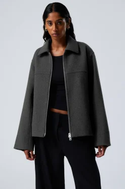 KURZE JACKE AUS WOLLMISCHUNG|Weekday Best Sale