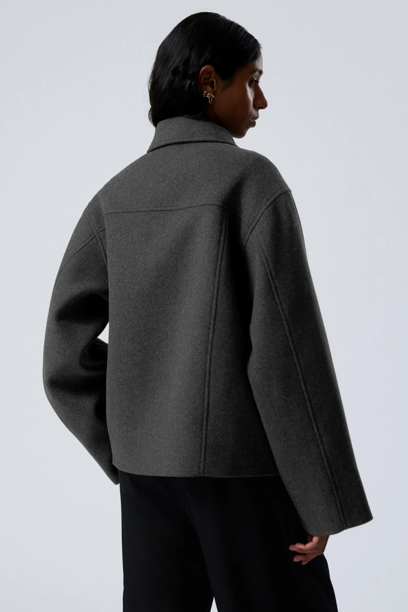 KURZE JACKE AUS WOLLMISCHUNG|Weekday Best Sale