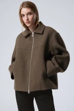 KURZE JACKE AUS WOLLMISCHUNG|Weekday Best