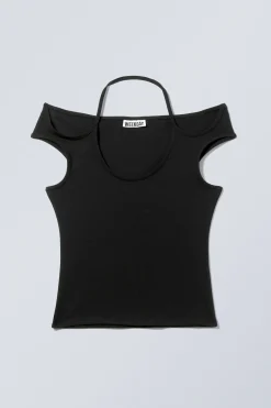 KURZÄRMELIGES NECKHOLDER-TOP|Weekday Flash Sale