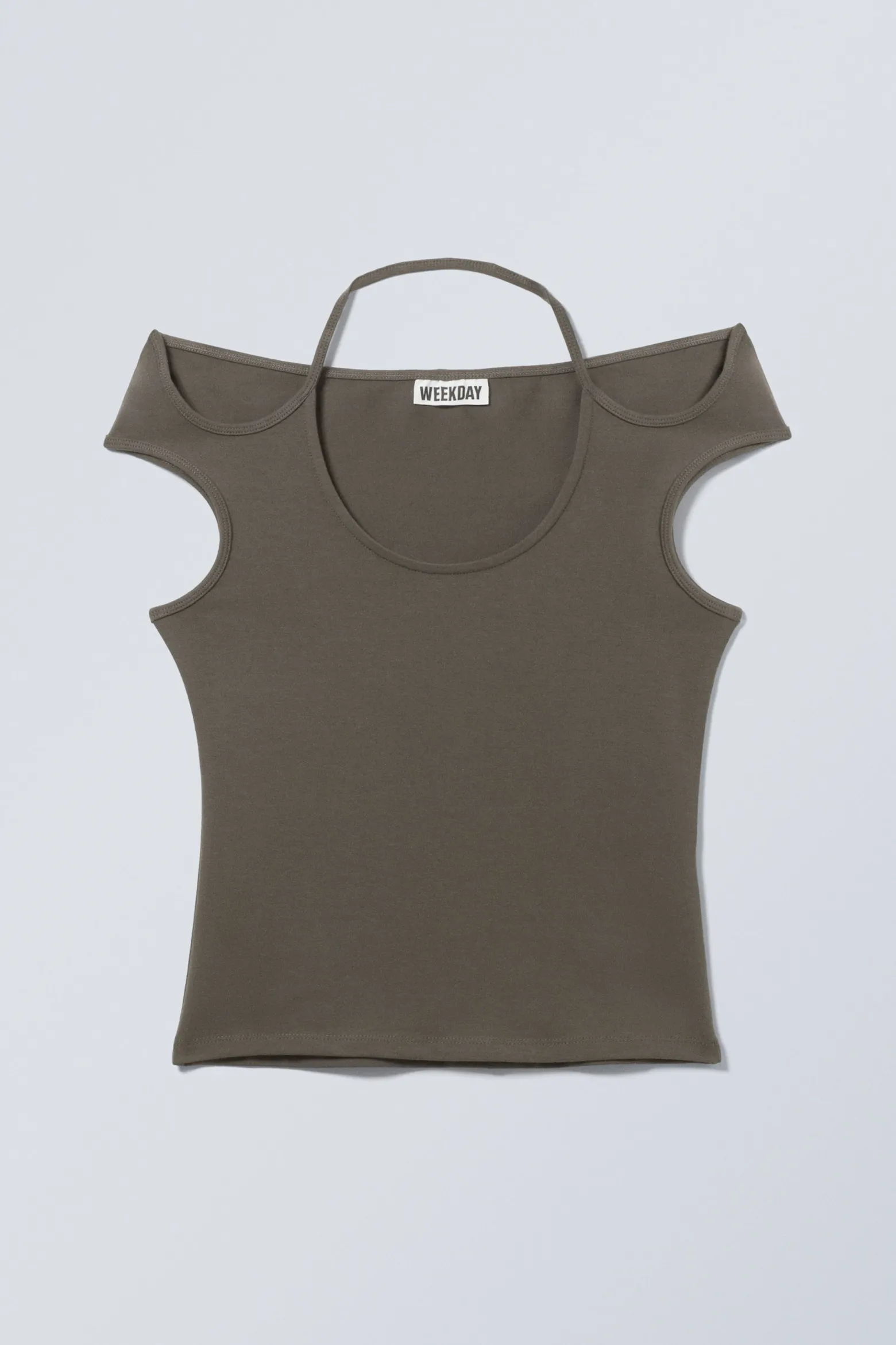 KURZÄRMELIGES NECKHOLDER-TOP|Weekday Clearance