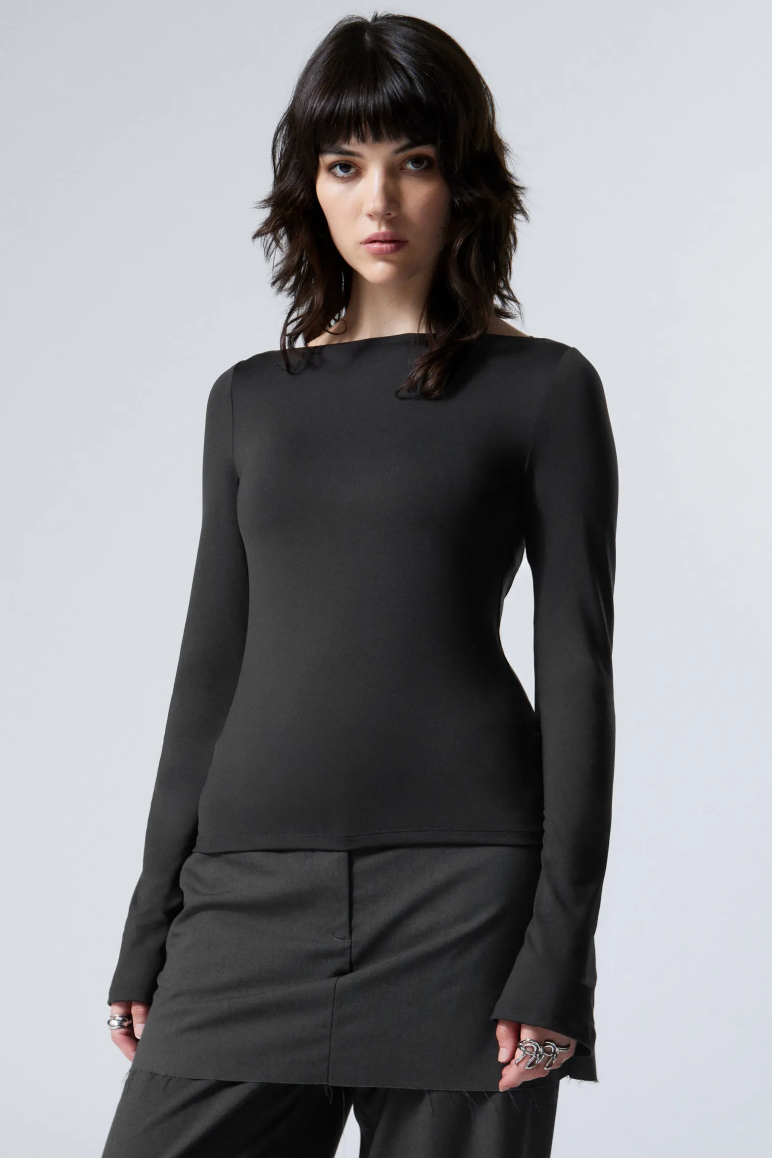 LANGARMSHIRT MIT U-BOOT-AUSSCHNITT ANNIE|Weekday Outlet