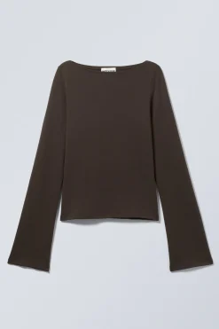 LANGARMSHIRT MIT U-BOOT-AUSSCHNITT ANNIE|Weekday Shop