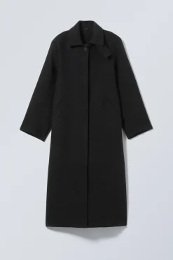 LANGER OVERSIZED-MANTEL AUS WOLLMISCHUNG|Weekday Outlet