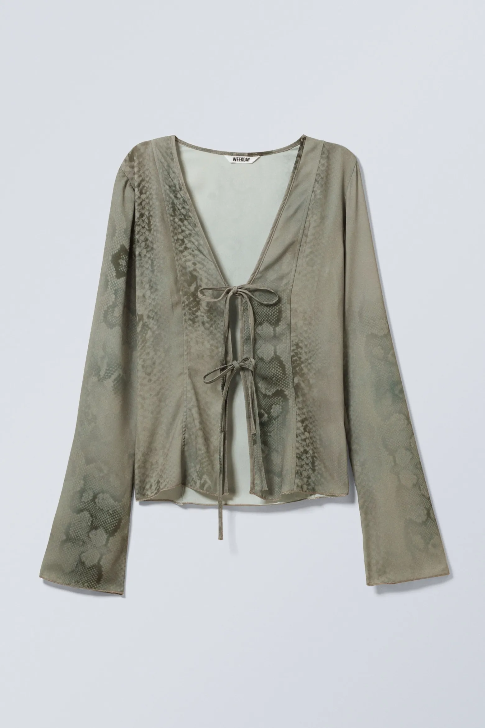 LANGÄRMELIGE BLUSE MIT SCHNÜRUNG|Weekday Best Sale