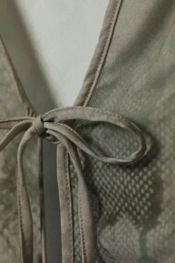 LANGÄRMELIGE BLUSE MIT SCHNÜRUNG|Weekday Best Sale