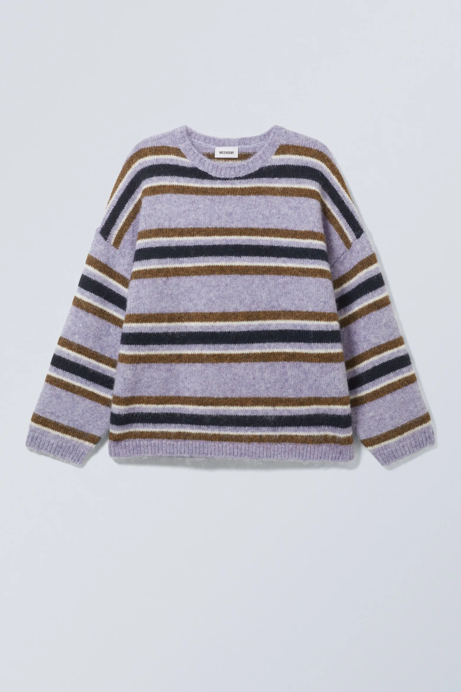 LOCKER GESCHNITTENER GRAPHISCHER STRICKPULLOVER|Weekday Outlet