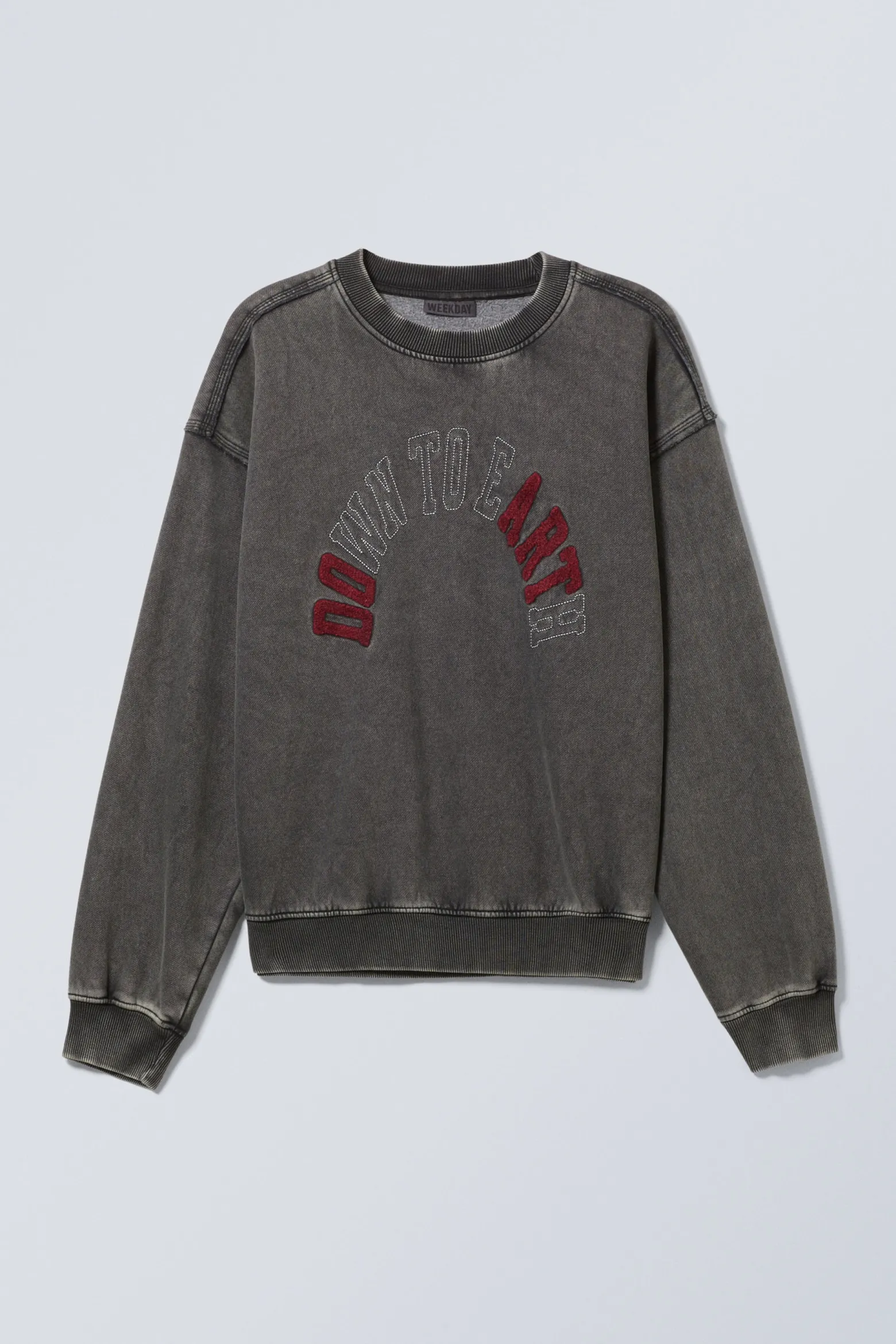 LOCKER GESCHNITTENES GRAPHIC SWEATSHIRT|Weekday Online