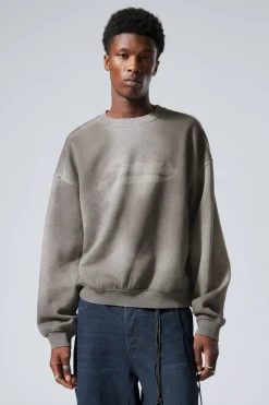 LOCKER GESCHNITTENES GRAPHIC SWEATSHIRT|Weekday Hot