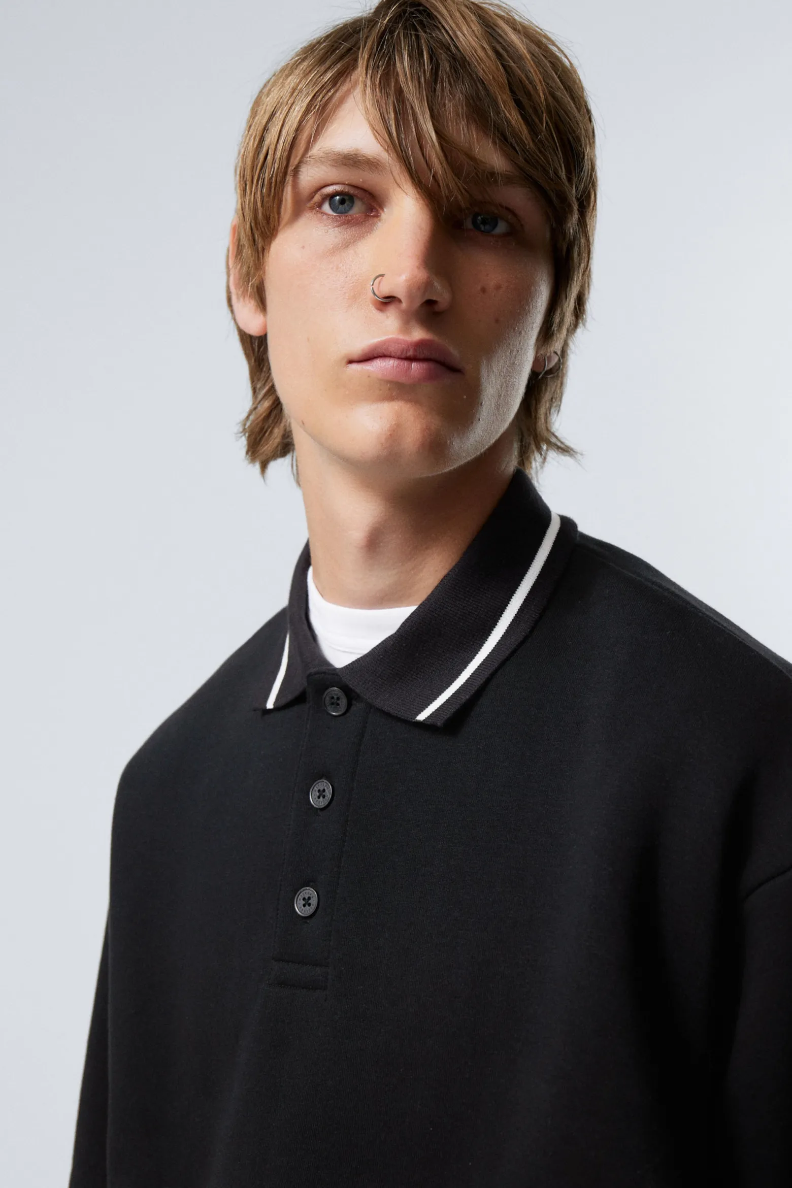 LOCKER GESCHNITTENES POLO-SWEATSHIRT|Weekday Best Sale