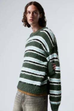 LOCKER GESTRICKTER, GESTREIFTER FLAUSCHPULLOVER|Weekday Sale