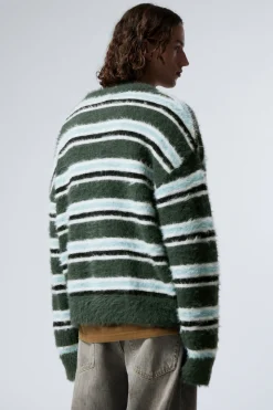 LOCKER GESTRICKTER, GESTREIFTER FLAUSCHPULLOVER|Weekday Sale