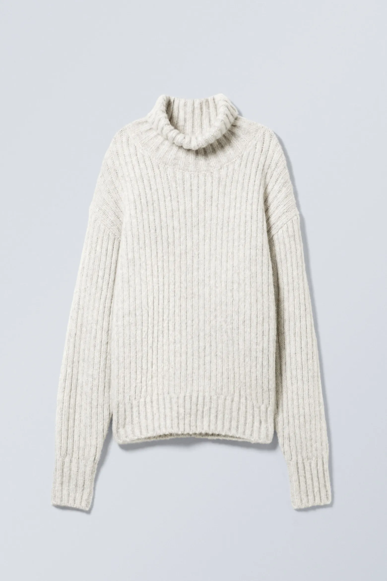 LOCKER GESTRICKTER ROLLKRAGENPULLOVER|Weekday Shop