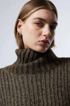 LOCKER GESTRICKTER ROLLKRAGENPULLOVER|Weekday Cheap