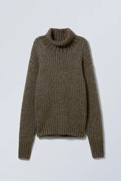 LOCKER GESTRICKTER ROLLKRAGENPULLOVER|Weekday Cheap