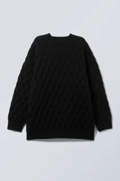 LOCKER GESTRICKTER STRUKTURPULLOVER|Weekday Cheap