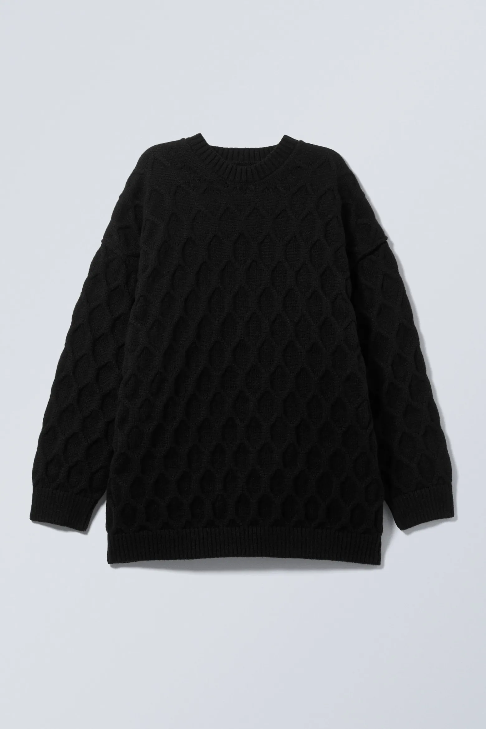 LOCKER GESTRICKTER STRUKTURPULLOVER|Weekday Cheap