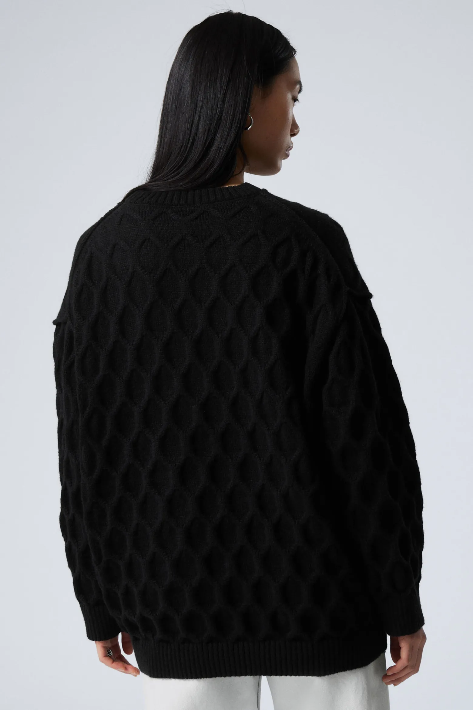LOCKER GESTRICKTER STRUKTURPULLOVER|Weekday Cheap