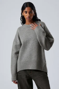 LOCKER GESTRICKTER WOLLPULLOVER|Weekday Flash Sale
