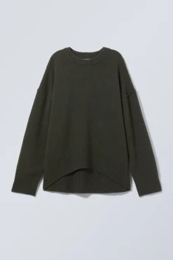LOCKER GESTRICKTER WOLLPULLOVER|Weekday Online