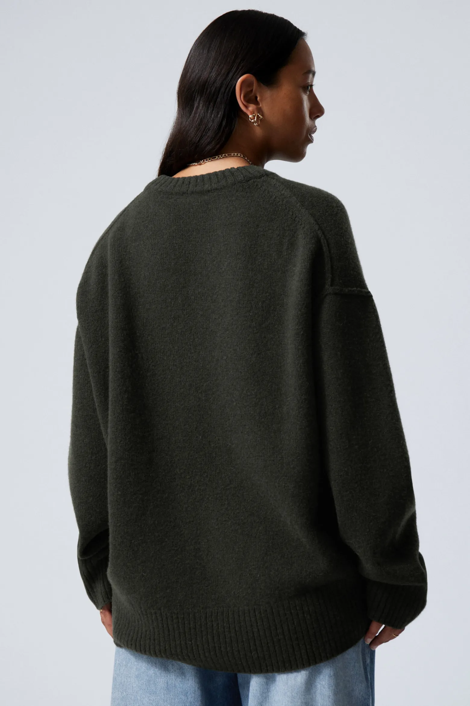 LOCKER GESTRICKTER WOLLPULLOVER|Weekday Online