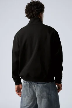 LOCKERER, SCHWERER PULLOVER MIT TEILREISSVERSCHLUSS|Weekday Online