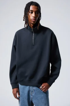 LOCKERER, SCHWERER PULLOVER MIT TEILREISSVERSCHLUSS|Weekday Fashion