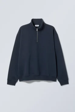 LOCKERER, SCHWERER PULLOVER MIT TEILREISSVERSCHLUSS|Weekday Fashion